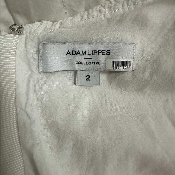 Adam Lippes Midi Dress White Cotton - Picture 2 of 8